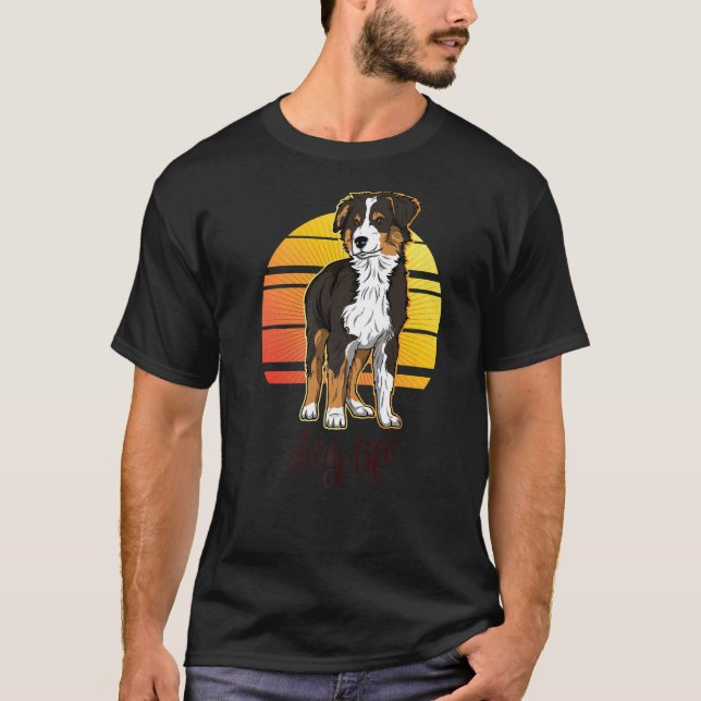 Australian shepherd Aussi Hund aveln 35 T Shirt (Framsida)