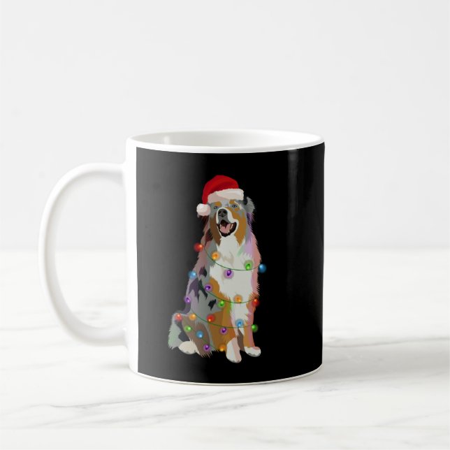 Australian shepherd Aussi jul Ljus Julafton Do Kaffemugg (Vänster)