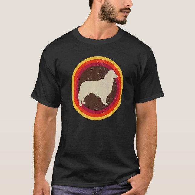 Australian shepherd Aussi Retro T Shirt (Framsida)