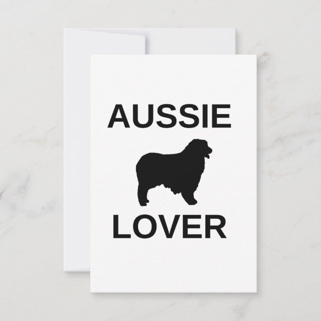 australian shepherd aussie älskare tack kort (Framsida)