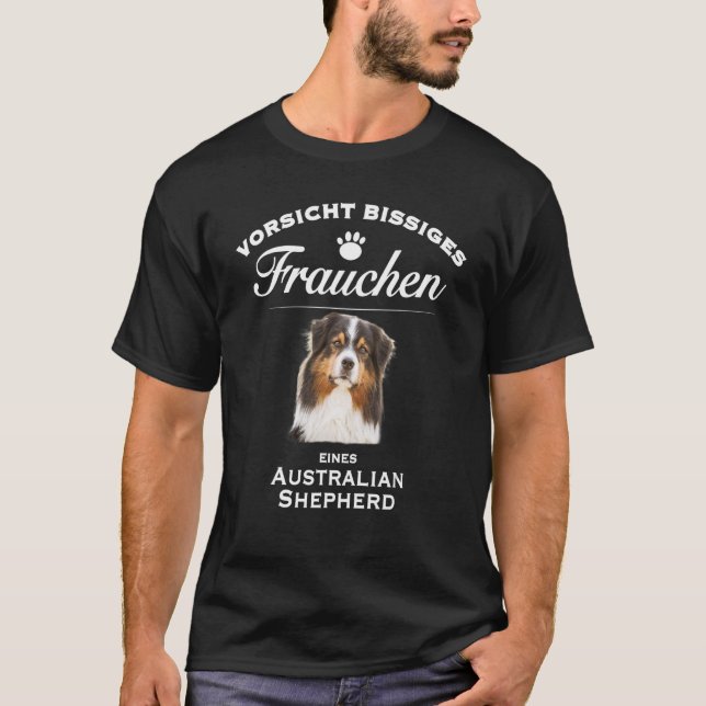 Australian shepherd Aussie Australian Shephe T Shirt (Framsida)