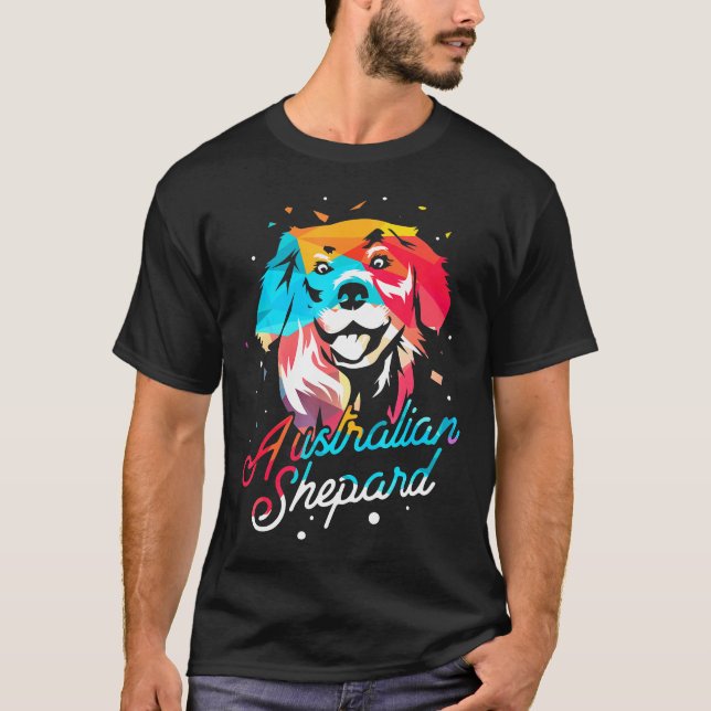 Australian shepherd Aussie Gräns Collie T Shirt (Framsida)