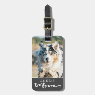 Australian shepherd Aussie Mamma Hund's Photo Bagagebricka