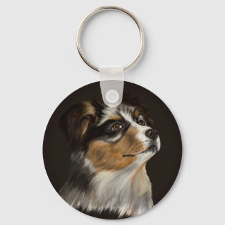 Australian shepherd - Aussie Puppy Nyckelring