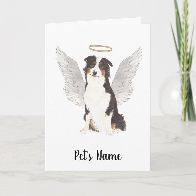 Australian shepherd Aussie Sympathy Memorial Kort (Framsida)