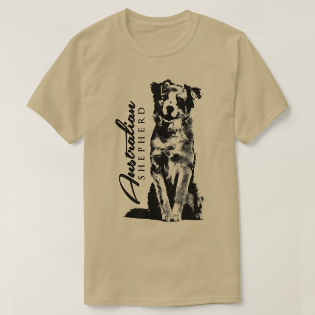 Australian shepherd Aussie T Shirt (Design framsida)