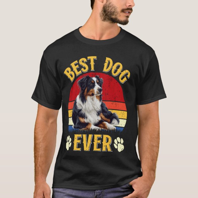 Australian shepherd BEST HUND EVER FUNny Aussie Vi T Shirt (Framsida)
