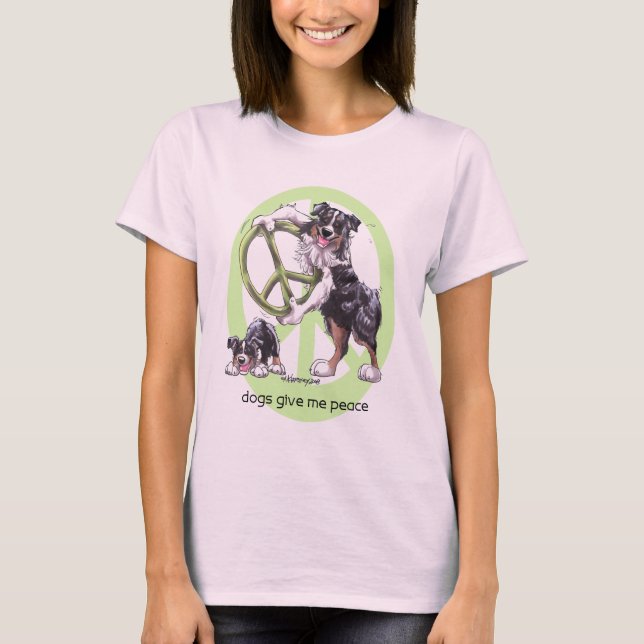Australian shepherd Black Tri T-shirt (Framsida)