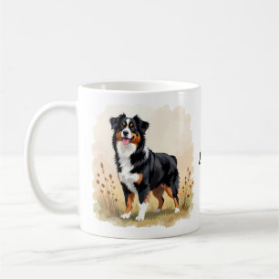 Australian shepherd Black Tricolor Aussie Hund Kaffemugg