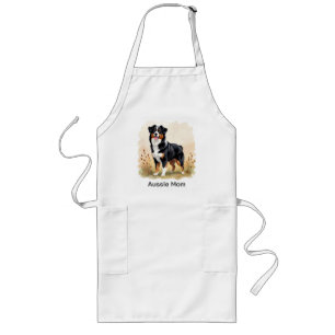 Australian shepherd Black Tricolor Aussie Hund Långt Förkläde