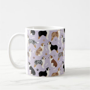 australian shepherd-boner och Tass-kaffe Mugg