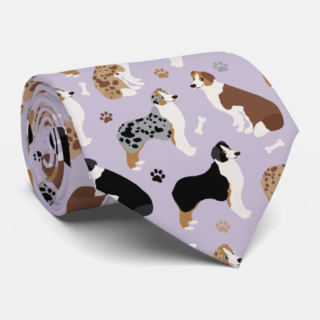Australian shepherd-boner och Tassar Lila Slips (Rullad)