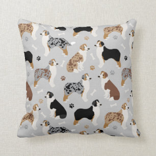 australian shepherd Bones och Tass Kudde