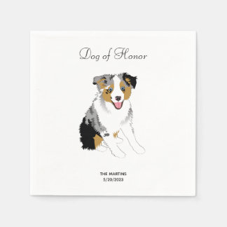 Australian shepherd Bröllop Cocktail Napkins Pappersservett