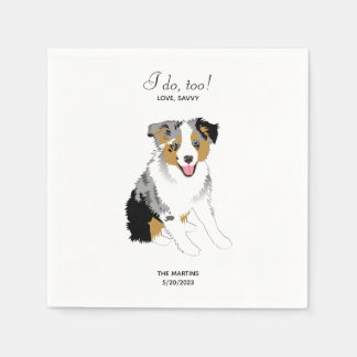 Australian shepherd Bröllop Cocktail Napkins Pappersservett