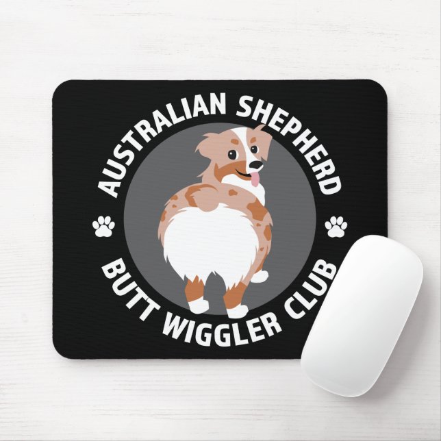 Australian shepherd Butt Wigglers Klubb - Red Merl Musmatta (Med mus)