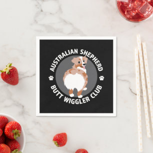 Australian shepherd Butt Wigglers Klubb - Red Merl Pappersservett