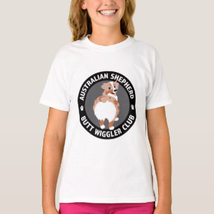 australian shepherd Butt Wigglers Klubb - Red Merl T Shirt