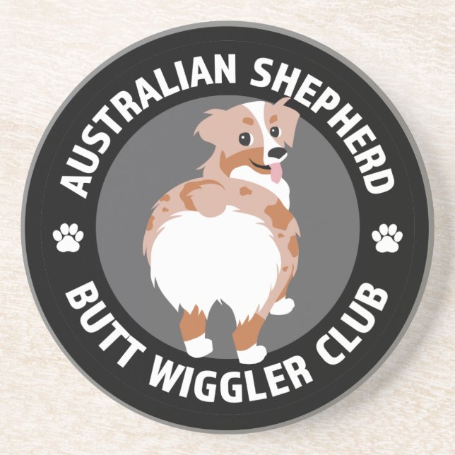 Australian shepherd Butt Wigglers Klubb - Red Merl Underlägg (Framsidan)
