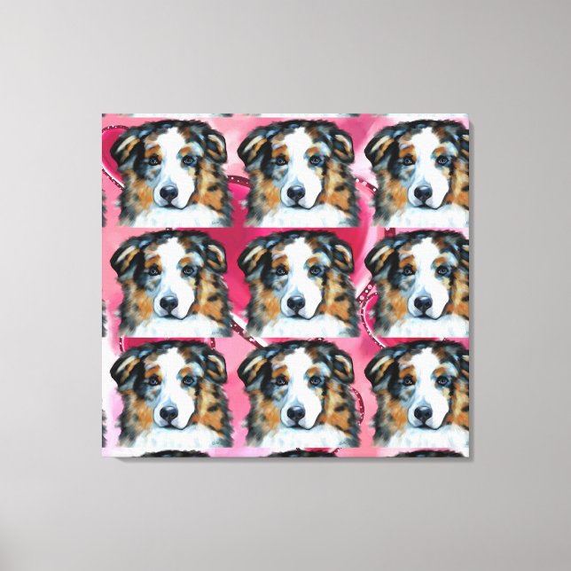 Australian Shepherd Canvastryck (Framsida)