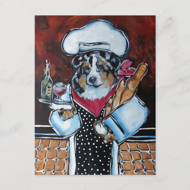AUSTRALIAN SHEPHERD CHEF VYKORT (Framsida)