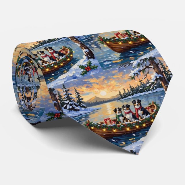 Australian Shepherd Christmas Boat Holiday Slips (Rullad)
