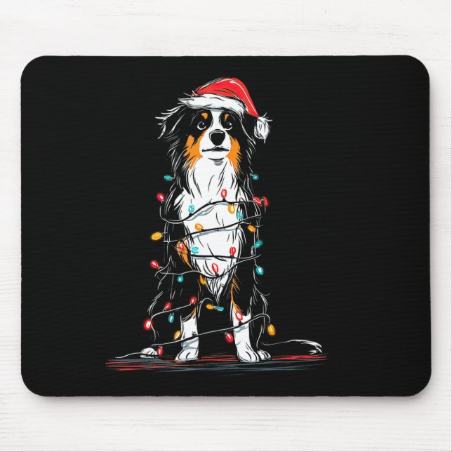 Australian Shepherd Christmas Graphics Dog Lights  Musmatta (Framsidan)