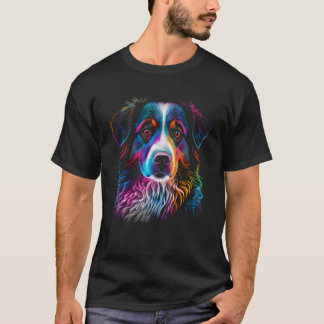 Australian shepherd Colorful Hund Pappa Women T Shirt