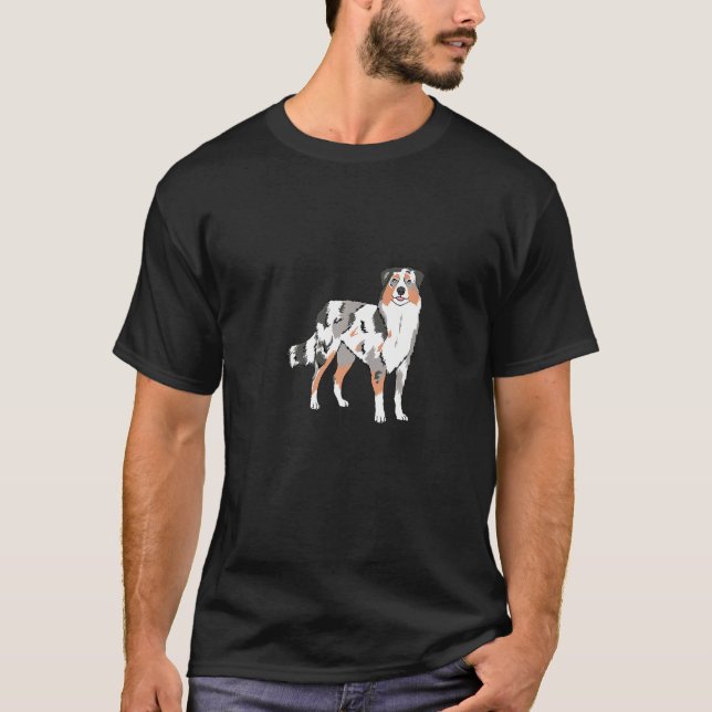Australian Shepherd Dog Funny Design Premium T Shirt (Framsida)