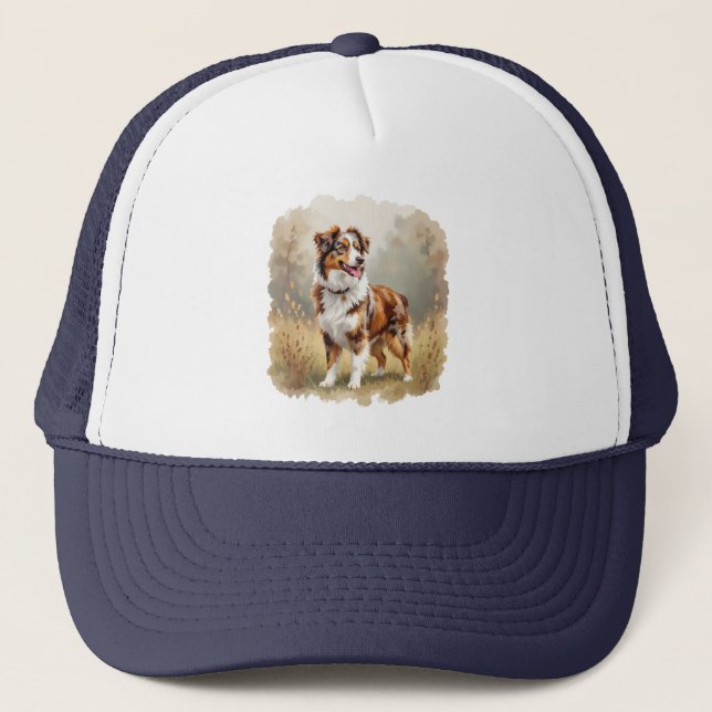 Australian Shepherd Dog Red Merle Aussie Keps (Framsida)