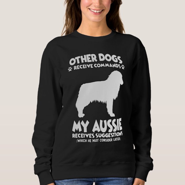 Australian Shepherd Dog Training Dogs T Shirt (Framsida)