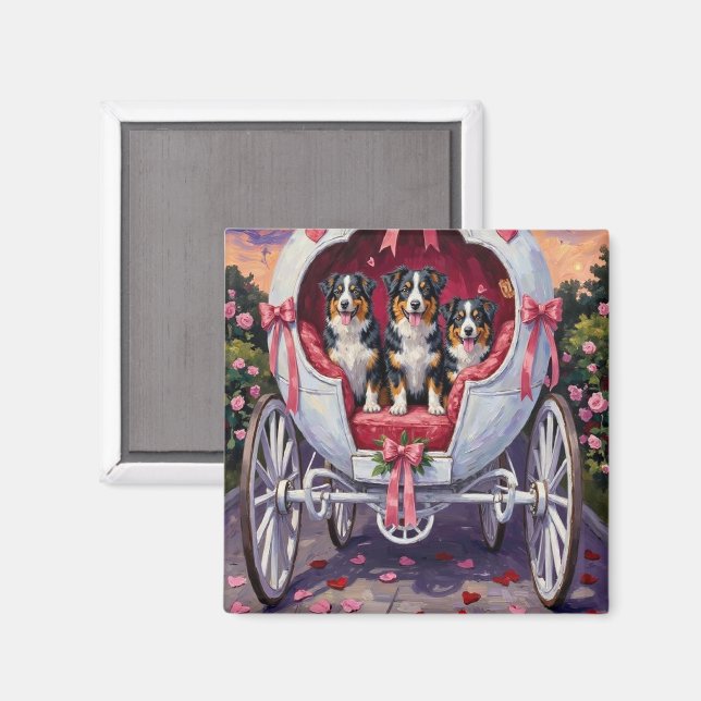 Australian Shepherd Dog Valentine's Day  Magnet (Front/Back)
