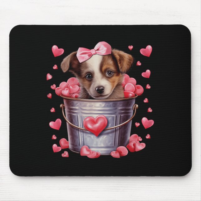 Australian Shepherd Dog Valentines Puppy Love Hear Musmatta (Framsidan)