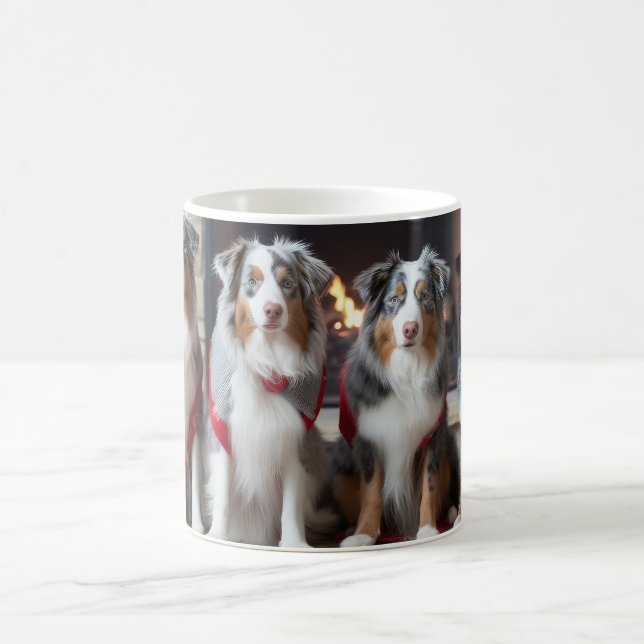 Australian shepherd efter fierjulen kaffemugg (Center)