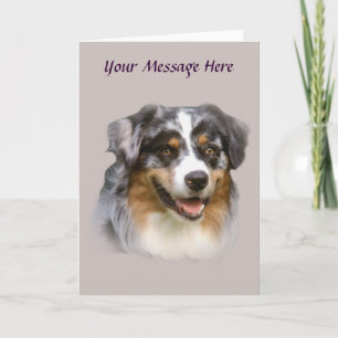 Australian shepherd Fabrikat-hälsningskort Kort