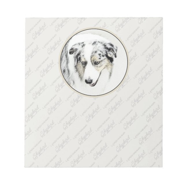 Australian shepherd-färg - originalbild av Hund Anteckningsblock (Framsida)