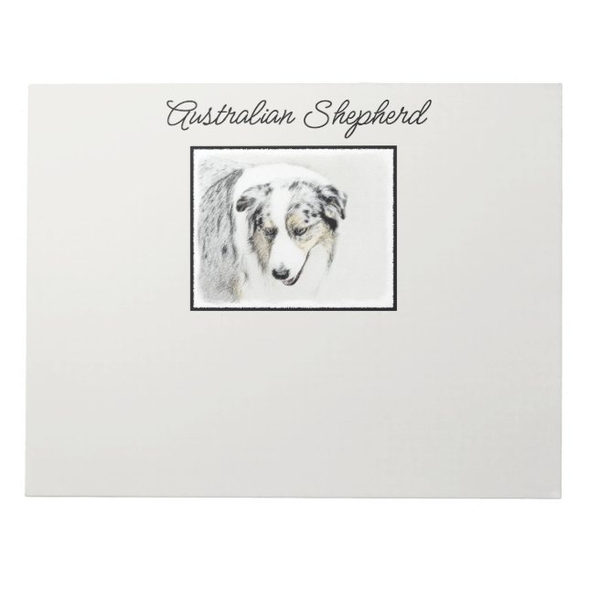 Australian shepherd-färg - originalbild av Hund Anteckningsblock (Framsida)