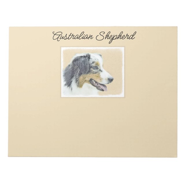 Australian shepherd-färg - originalbild av Hund Anteckningsblock (Framsida)
