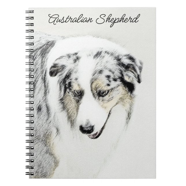 Australian shepherd-färg - originalbild av Hund Anteckningsbok (Framsidan)