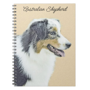 Australian shepherd-färg - originalbild av Hund Anteckningsbok