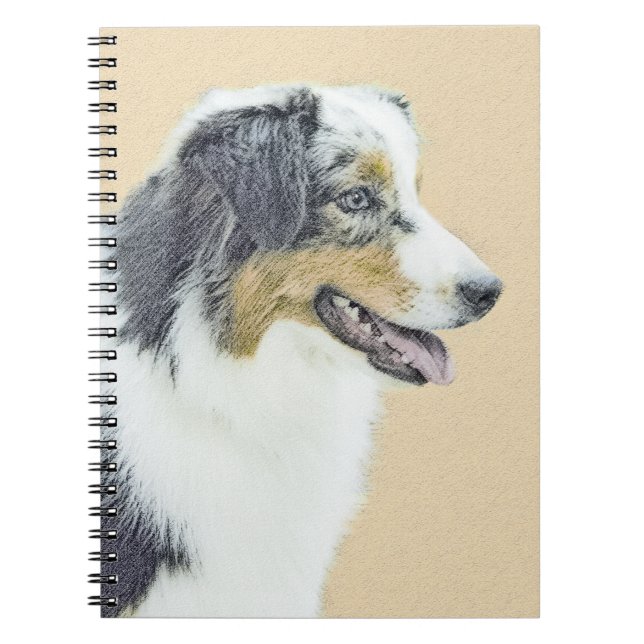 Australian shepherd-färg - originalbild av Hund Anteckningsbok (Framsidan)