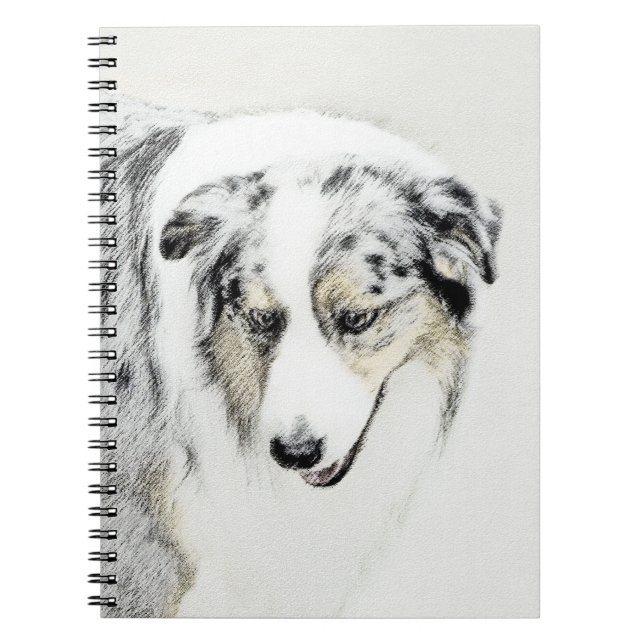 Australian shepherd-färg - originalbild av Hund Anteckningsbok (Framsidan)