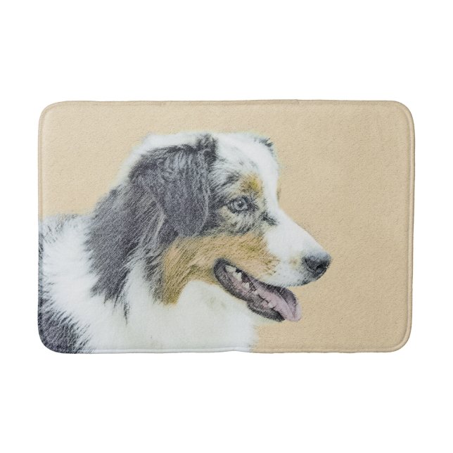 Australian shepherd-färg - originalbild av Hund Badrumsmatta (Framsidan)