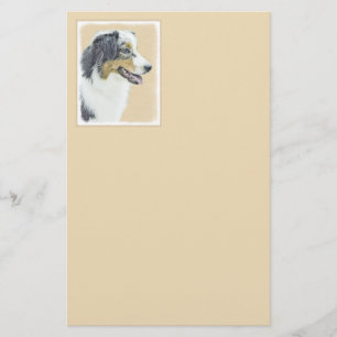 Australian shepherd-färg - originalbild av Hund Brevpapper