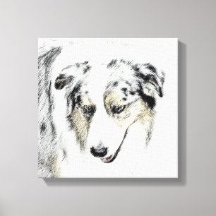 Australian shepherd-färg - originalbild av Hund Canvastryck