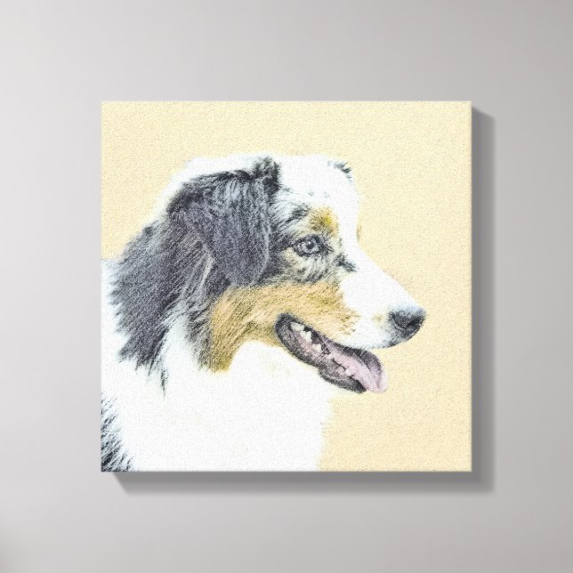 Australian shepherd-färg - originalbild av Hund Canvastryck (Framsida)