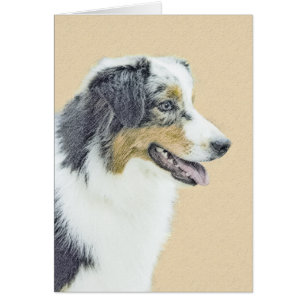 Australian shepherd-färg - originalbild av Hund Hälsningskort