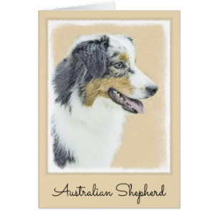 Australian shepherd-färg - originalbild av Hund Hälsningskort