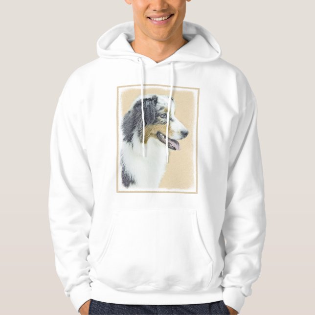 Australian shepherd-färg - originalbild av Hund Hoodie (Framsida)