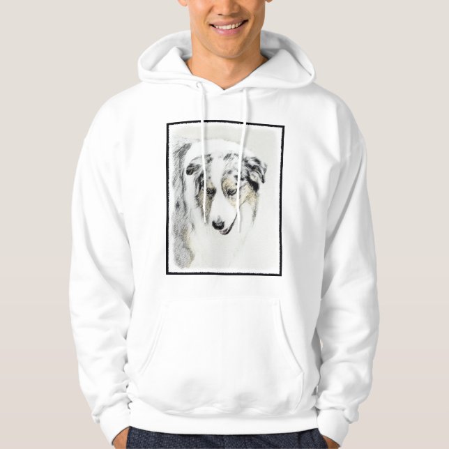 Australian shepherd-färg - originalbild av Hund Hoodie (Framsida)